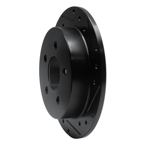 R1 97-05 Buick Century Rear Right Drilled & Slotted Black Brake Rotor