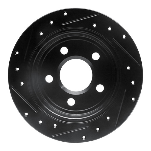R1 97-05 Buick Century Rear Right Drilled & Slotted Black Brake Rotor
