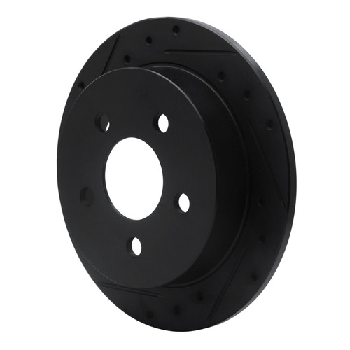 R1 97-05 Buick Century Rear Left Drilled & Slotted Black Brake Rotor