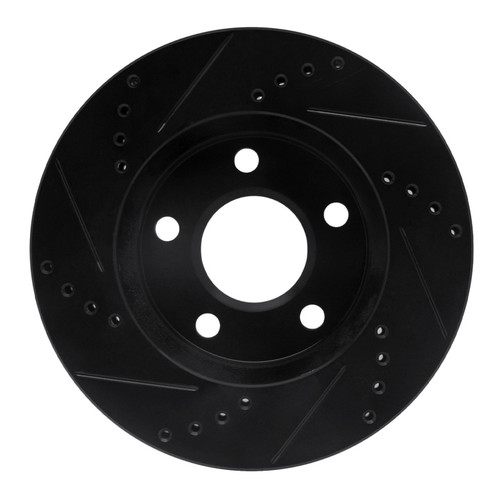 R1 97-05 Buick Century Front Right Drilled & Slotted Black Brake Rotor