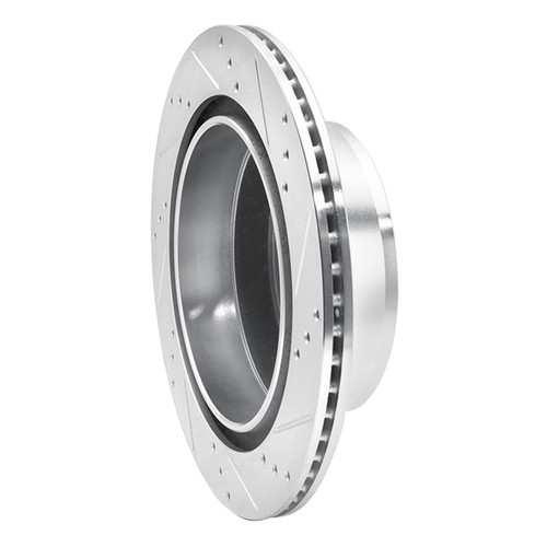 R1 07-20 Cadillac Escalade EXT Rear Left Drilled & Slotted Silver Brake Rotor