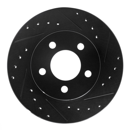 R1 95-02 Ford Ranger (USA/Canada) Front Right Drilled & Slotted Black Brake Rotor