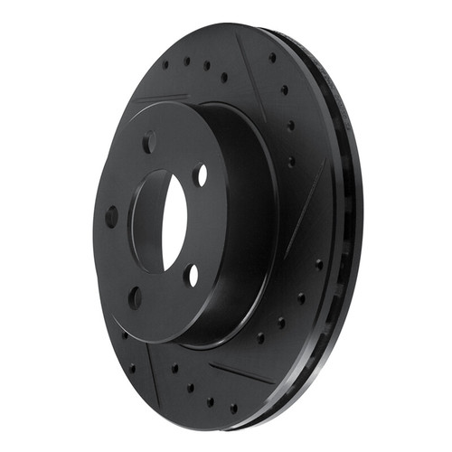 R1 95-02 Ford Ranger (USA/Canada) Front Right Drilled & Slotted Black Brake Rotor