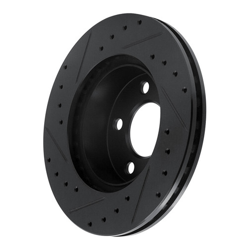 R1 95-02 Ford Ranger (USA/Canada) Front Right Drilled & Slotted Black Brake Rotor