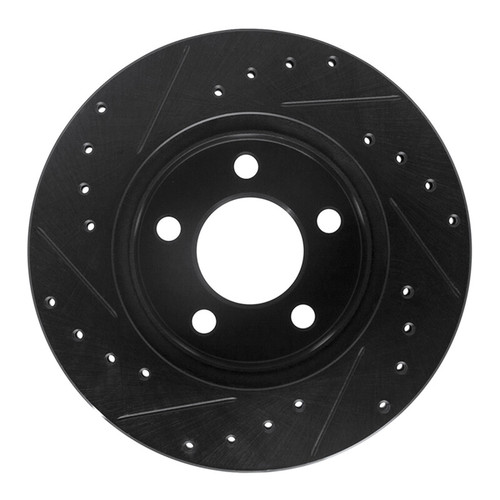 R1 95-02 Ford Ranger (USA/Canada) Front Right Drilled & Slotted Black Brake Rotor