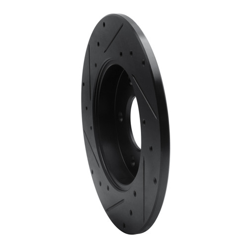 R1 92-05 Buick Park Avenue Rear Right Drilled & Slotted Black Brake Rotor