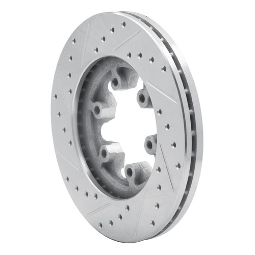 R1 04-08 Chevrolet Colorado Front Right Drilled & Slotted Silver Brake Rotor