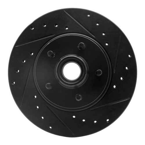 R1 95-11 Ford Explorer Front Right Drilled & Slotted Black Brake Rotor