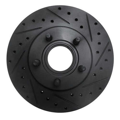 R1 95-97 Ford Ranger (USA/Canada) Front Right Drilled & Slotted Black Brake Rotor ECB-54140R