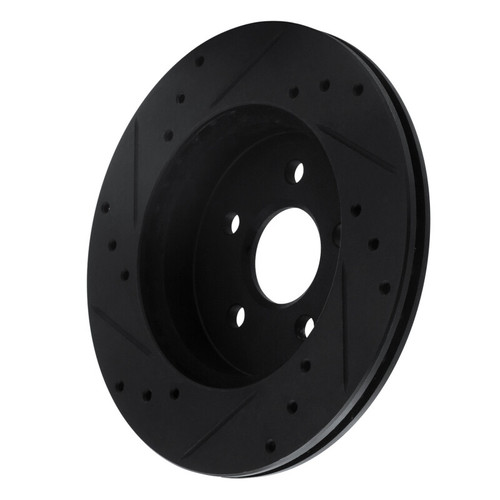 R1 88-88 Pontiac Fiero Rear/Front Right Drilled & Slotted Black Brake Rotor