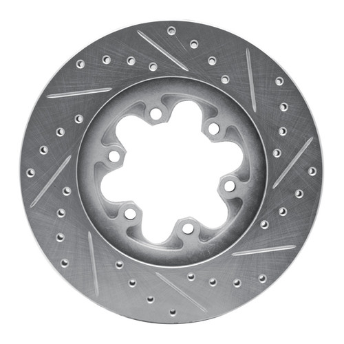 R1 04-08 Chevrolet Colorado Front Left Drilled & Slotted Silver Brake Rotor