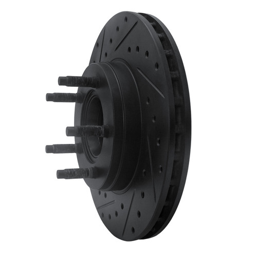 R1 95-97 Ford Ranger (USA/Canada) Front Left Drilled & Slotted Black Brake Rotor