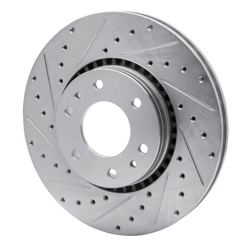 R1 02-09 Buick Rainier Front Left Drilled & Slotted Silver Brake Rotor