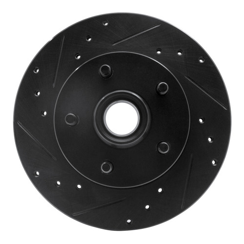 R1 95-97 Ford Ranger (USA/Canada) Front Left Drilled & Slotted Black Brake Rotor ECB-54138L