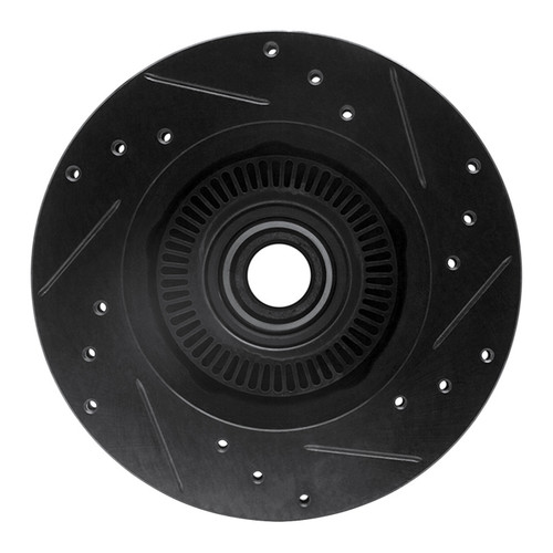 R1 95-97 Ford Ranger (USA/Canada) Front Left Drilled & Slotted Black Brake Rotor ECB-54138L