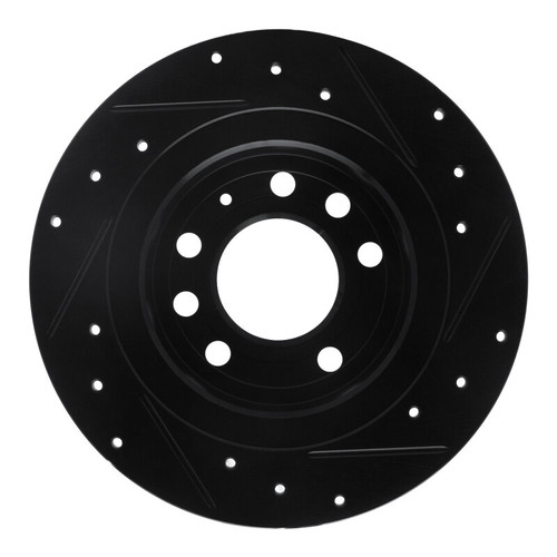 R1 85-92 Chevrolet Camaro Rear Left Drilled & Slotted Black Brake Rotor