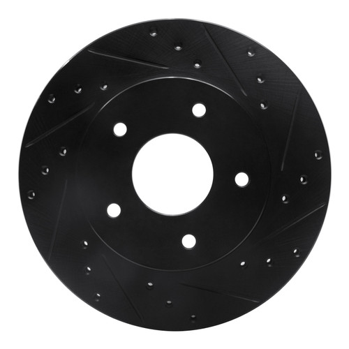 R1 78-81 Pontiac Firebird Rear Right Drilled & Slotted Black Brake Rotor