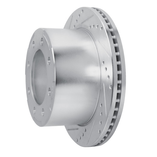 R1 01-10 Chevrolet Express 3500 Rear Left Drilled & Slotted Silver Brake Rotor