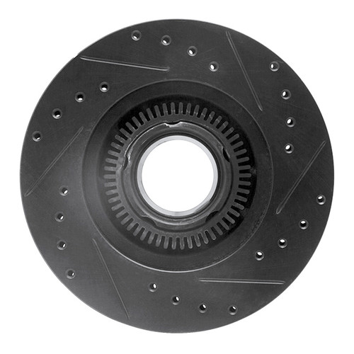 R1 93-94 Ford Explorer Front Left Drilled & Slotted Black Brake Rotor