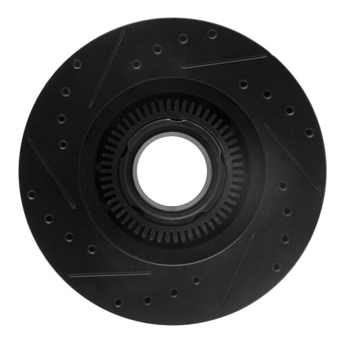 R1 93-94 Ford Explorer Front Right Drilled & Slotted Black Brake Rotor