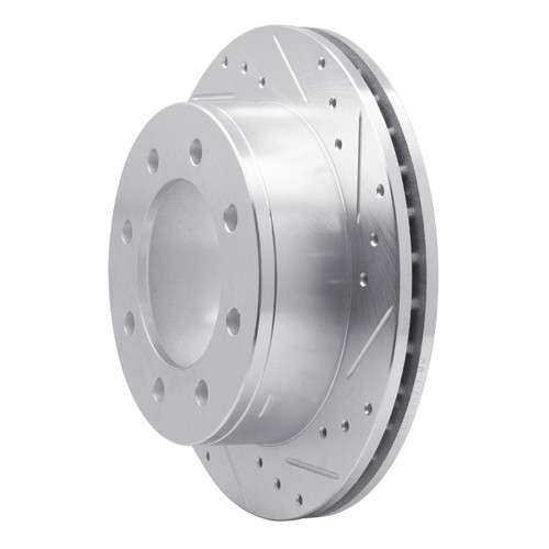 R1 99-20 Chevy Silverado 2500 HD/2500 HD Classic Rear Right Drilled & Slotted Silver Brake Rotor