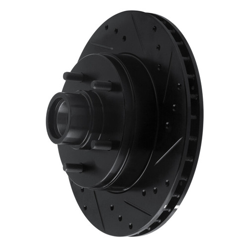 R1 91-96 Buick Roadmaster Front Right Drilled & Slotted Black Brake Rotor