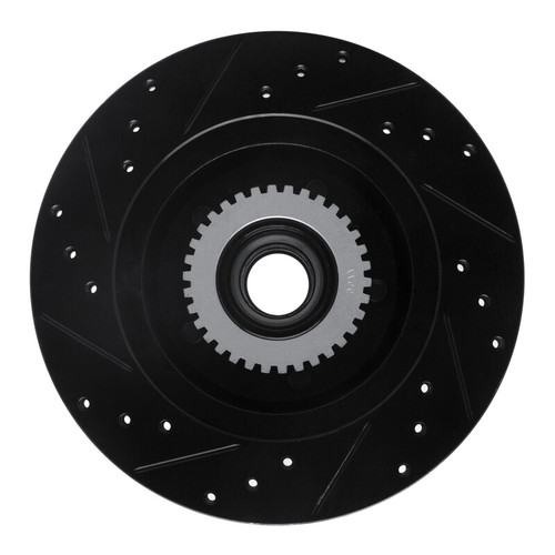 R1 91-96 Buick Roadmaster Front Right Drilled & Slotted Black Brake Rotor