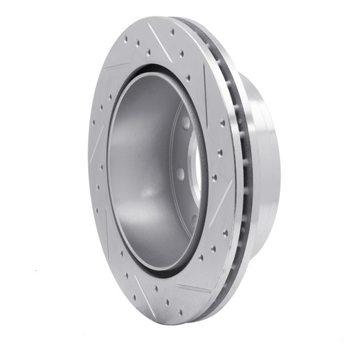 R1 99-20 Chevrolet Express 3500 Rear Left Drilled & Slotted Silver Brake Rotor