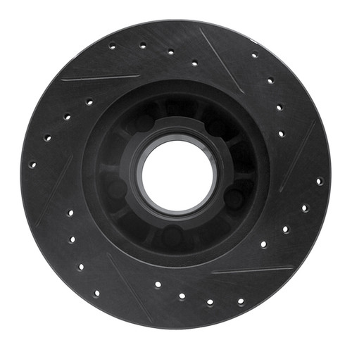 R1 90-94 Ford Explorer Front Left Drilled & Slotted Black Brake Rotor