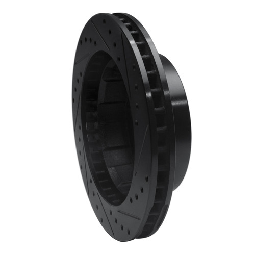 R1 76-79 Ford F-250 4WD (Excl Super Duty) Front Left Drilled & Slotted Black Brake Rotor