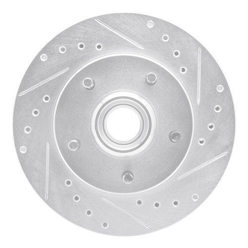 R1 91-03 Chevrolet Blazer Front Right Drilled & Slotted Silver Brake Rotor