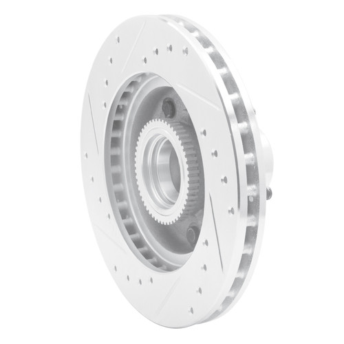 R1 91-03 Chevrolet Blazer Front Right Drilled & Slotted Silver Brake Rotor