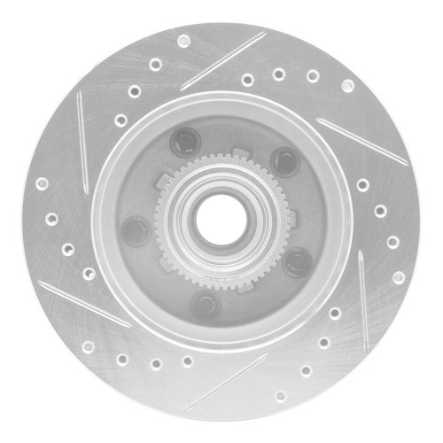 R1 91-03 Chevrolet Blazer Front Right Drilled & Slotted Silver Brake Rotor