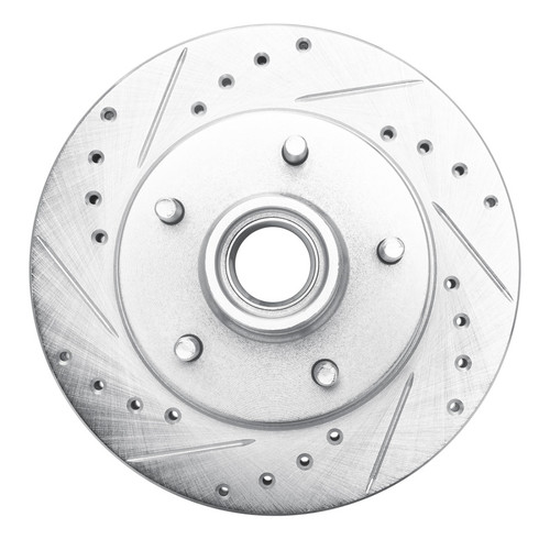 R1 91-03 Chevrolet S10 Blazer Front Left Drilled & Slotted Silver Brake Rotor