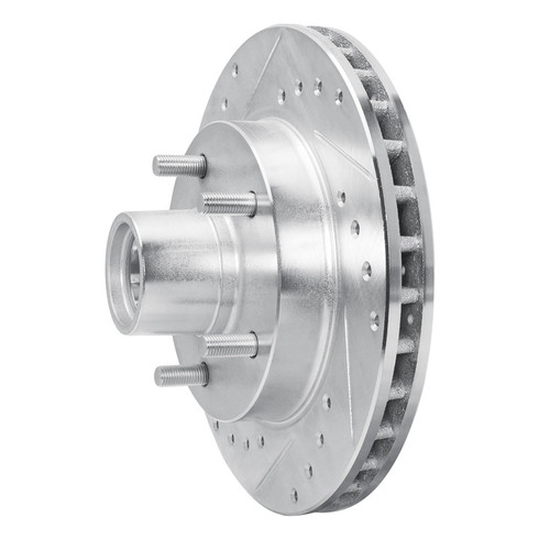 R1 91-03 Chevrolet S10 Blazer Front Left Drilled & Slotted Silver Brake Rotor