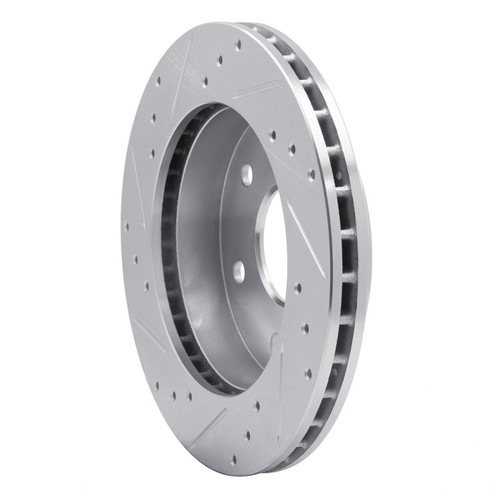 R1 88-91 Chevrolet K1500 Front Right Drilled & Slotted Silver Brake Rotor