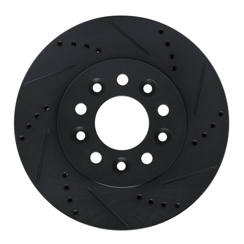 R1 04-07 Ford Freestar Front Right Drilled & Slotted Black Brake Rotor