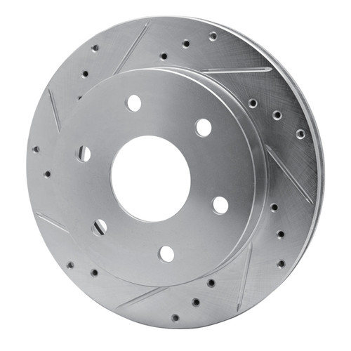 R1 88-91 Chevrolet K1500 Front Left Drilled & Slotted Silver Brake Rotor