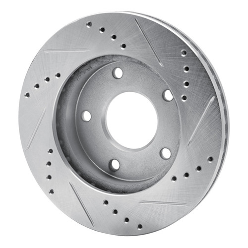 R1 79-98 Buick Riviera Rear/Front Left Drilled & Slotted Silver Brake Rotor