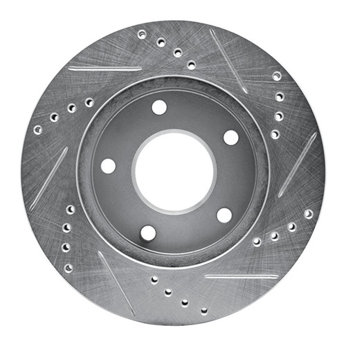 R1 79-98 Buick Riviera Rear/Front Left Drilled & Slotted Silver Brake Rotor