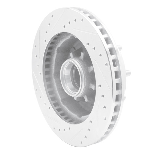 R1 71-95 Chevrolet G30 Front Right Drilled & Slotted Silver Brake Rotor