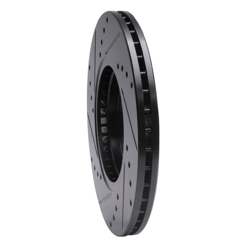 R1 14-23 Ford Fiesta (USA/Canada) Front Right Drilled & Slotted Black Brake Rotor