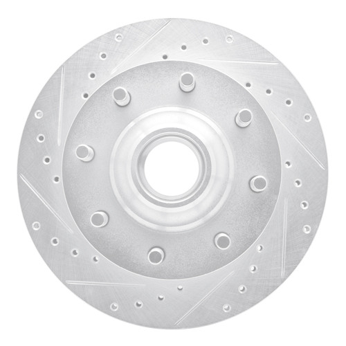 R1 71-95 Chevrolet C20 Suburban Front Left Drilled & Slotted Silver Brake Rotor