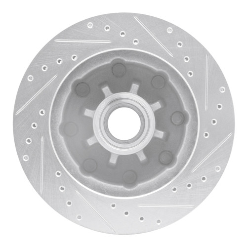 R1 71-95 Chevrolet C20 Suburban Front Left Drilled & Slotted Silver Brake Rotor