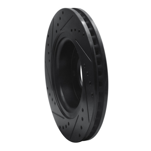 R1 06-09 Buick Rainier Front Right Drilled & Slotted Black Brake Rotor