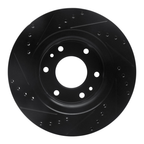 R1 06-09 Buick Rainier Front Right Drilled & Slotted Black Brake Rotor