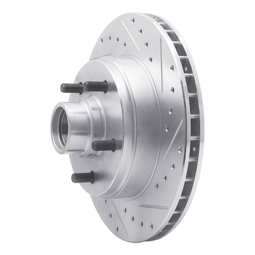 R1 77-95 Buick Electra Front Right Drilled & Slotted Silver Brake Rotor