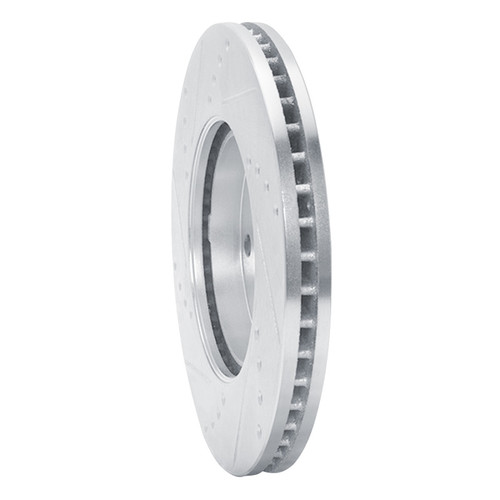 R1 06-11 Chevrolet HHR Front Right Drilled & Slotted Silver Brake Rotor