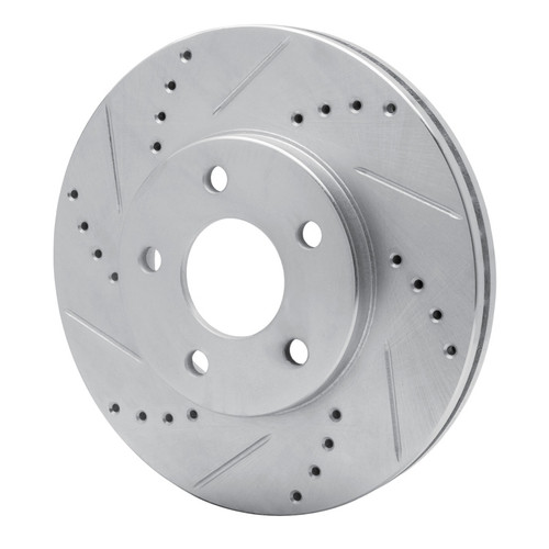 R1 06-11 Chevrolet HHR Front Left Drilled & Slotted Silver Brake Rotor