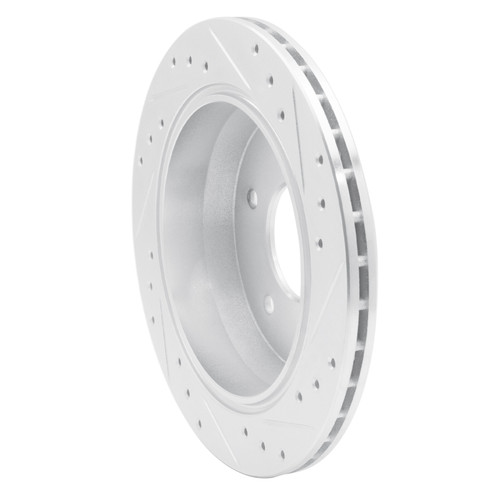 R1 94-96 Chevrolet Caprice Rear Left Drilled & Slotted Silver Brake Rotor